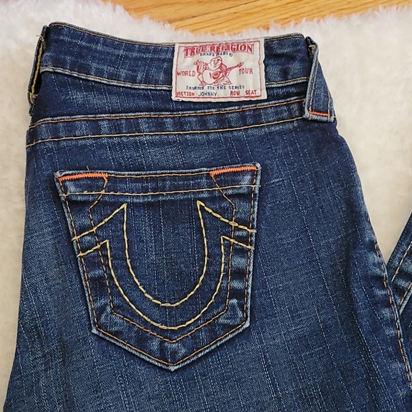 True Religion Dark Wash Jeans (altered) - Picture 2 of 15